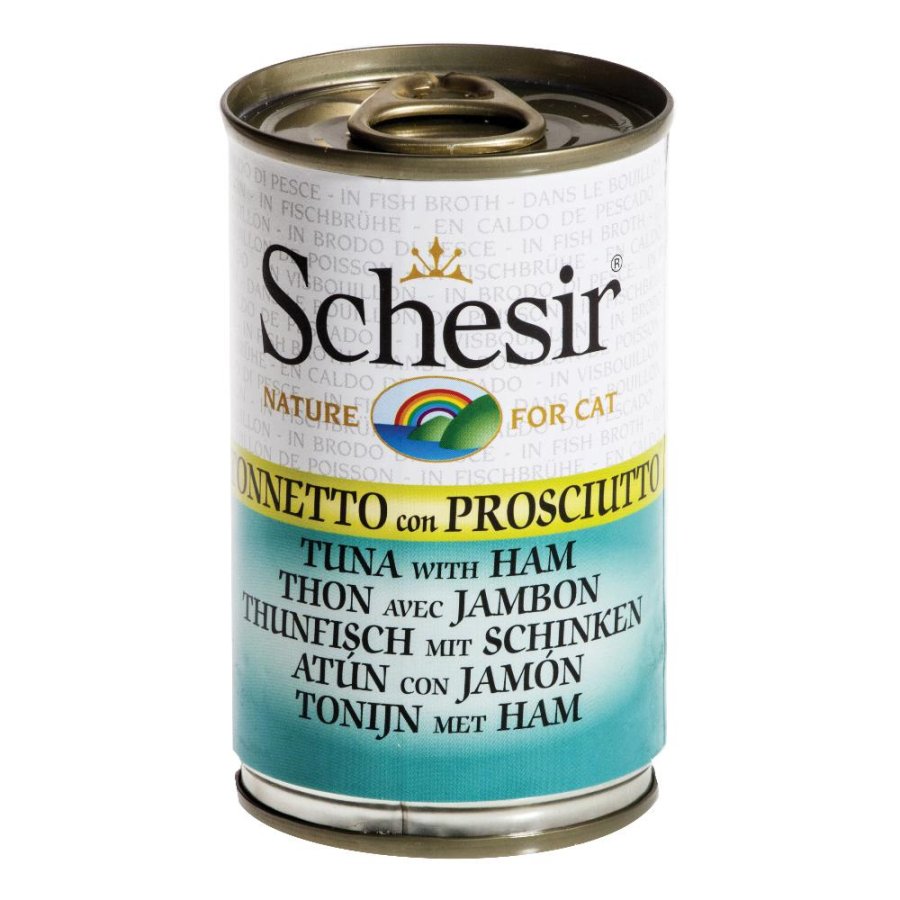 SCHESIR GATTO BRODO DI COTTURA TONNETTO PROSCIUTTO 140GR (lattina)