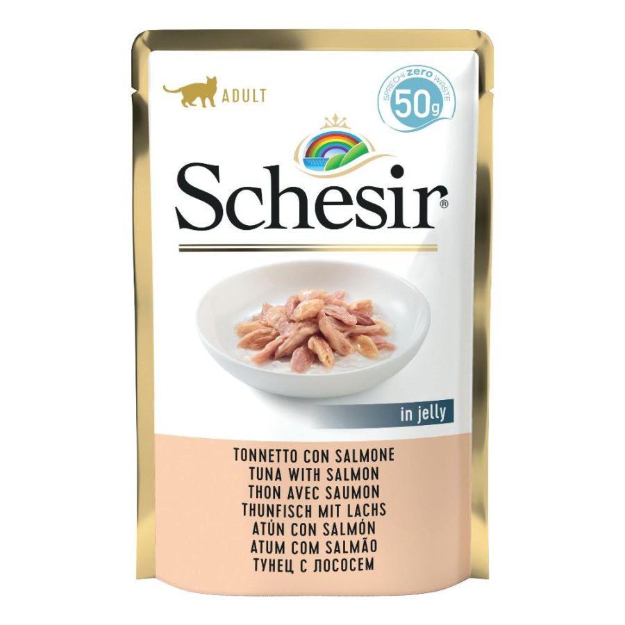 SCHESIR GATTO FILETTI JELLY TONNETTO SALMONE 50GR (bustina)