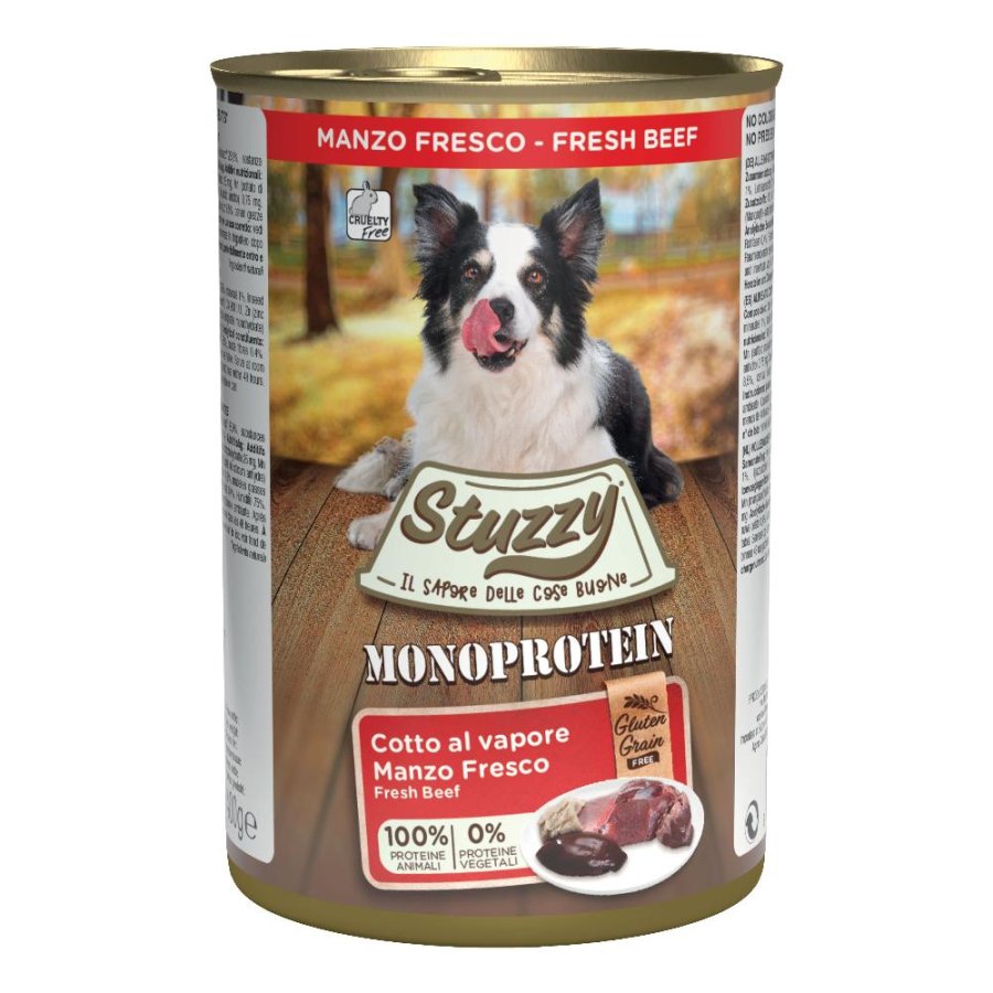 STUZZY CANE MONOPROTEICO ADULT MANZO 400GR (lattina)