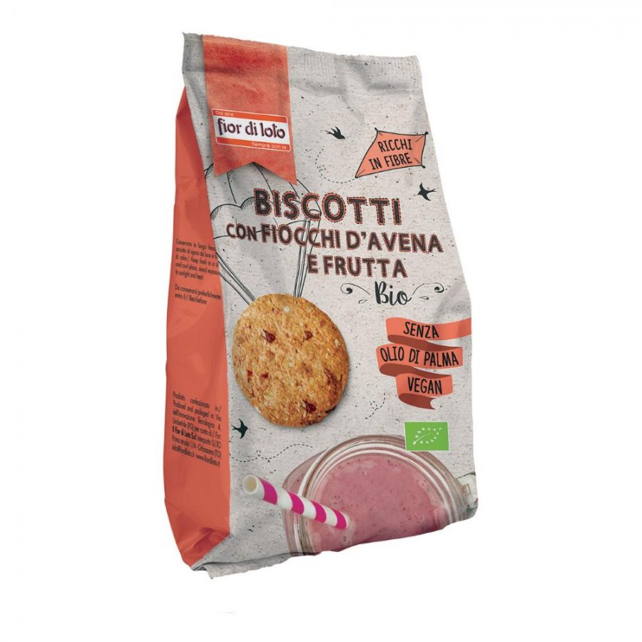 Fior Di Loto Biscotti Con Fiocchi D'Avena E Frutta Bio 350g