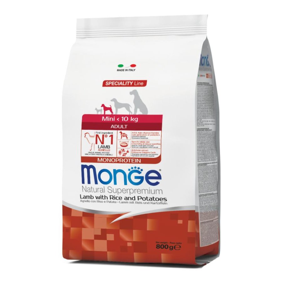 MONGE CANE SPECIALITY MINI ADULT AGNELLO RISO PATATE 800GR