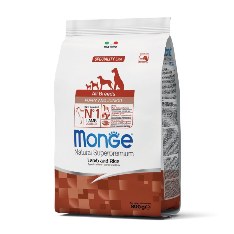 MONGE CANE SPECIALITY ALL BREEDS PUPPY/JUNIOR AGNELLO 800GR