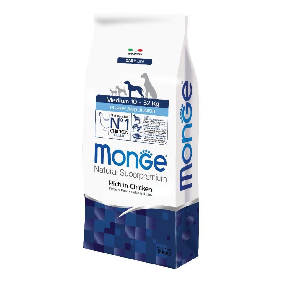 MONGE CAN DAILY MED PUP/JUN POL12KG
