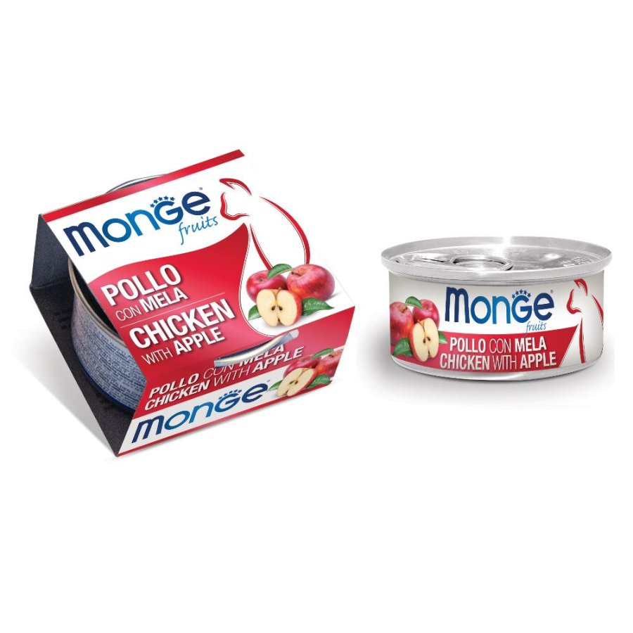 MONGE GATTO FRUIT POLLO MELA 80GR (lattina)