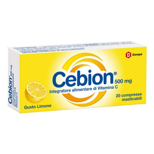 Cebion - Vitamina C 20 Compresse Gusto Limone, Integratore per il Benessere Immunitario