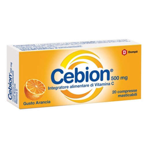 Cebion - Vitamina C 20 Compresse Gusto Arancia, Integratore per il Benessere Immunitario