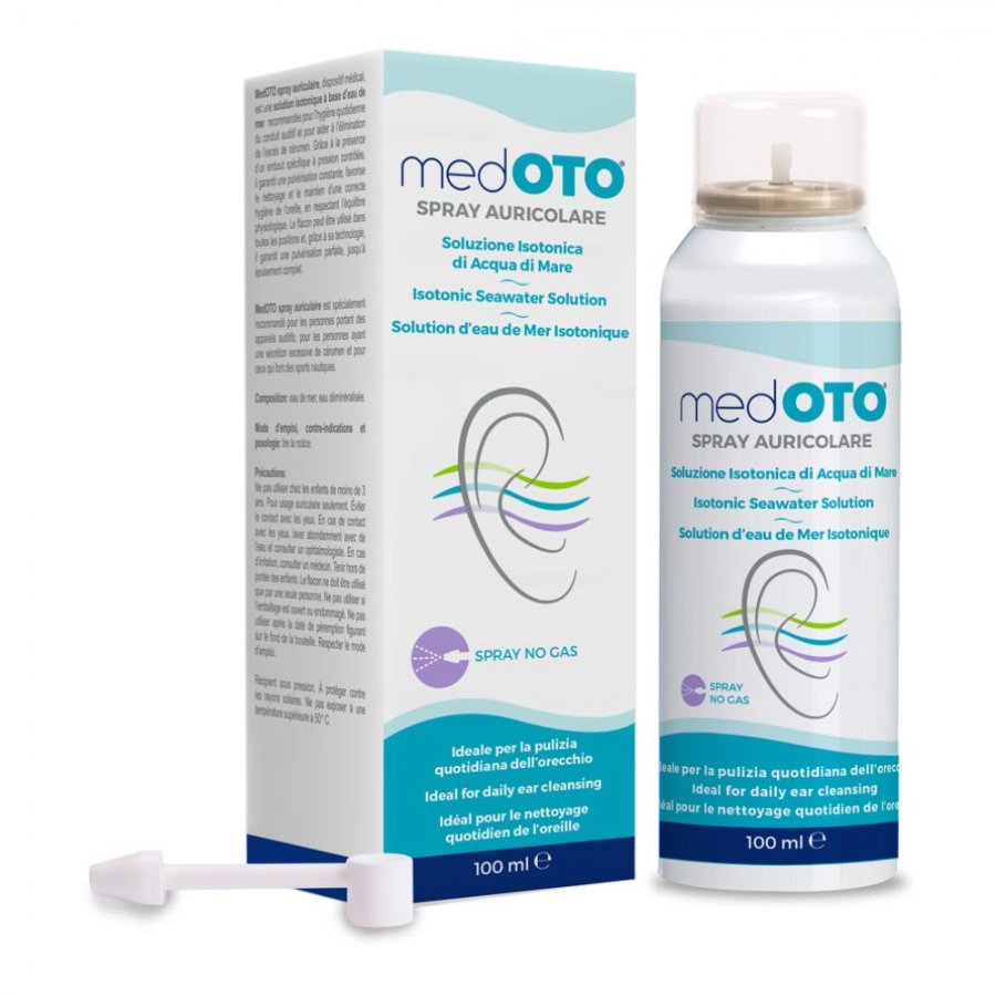Medoto Spray Auricolare Isotonico 100ml - Soluzione per Rimozione Cerume