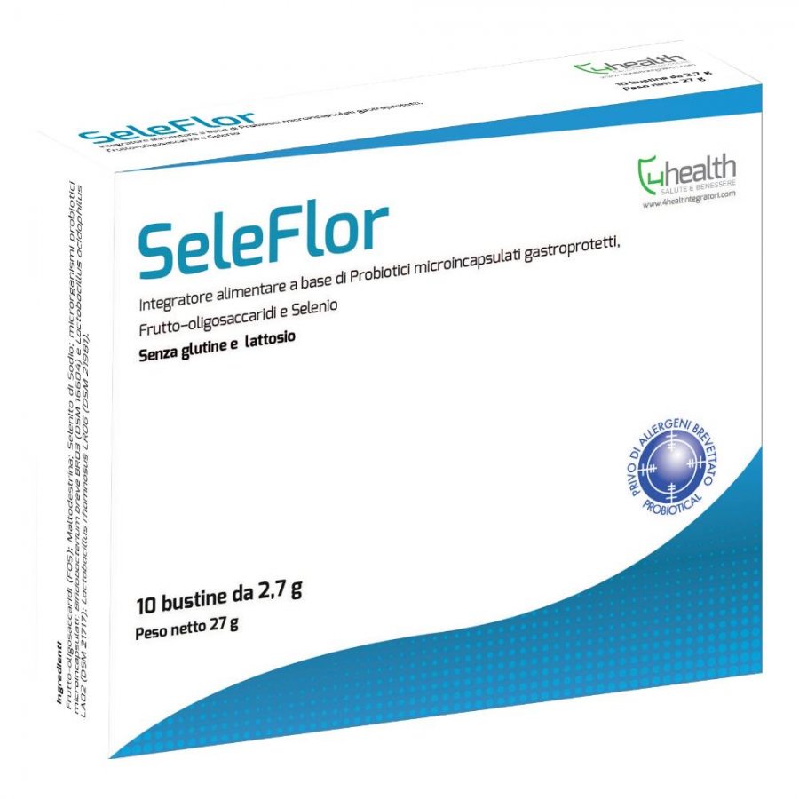 SeleFlor Integratore Probiotici e Selenio - Equilibrio Intestinale - 10 Bustine