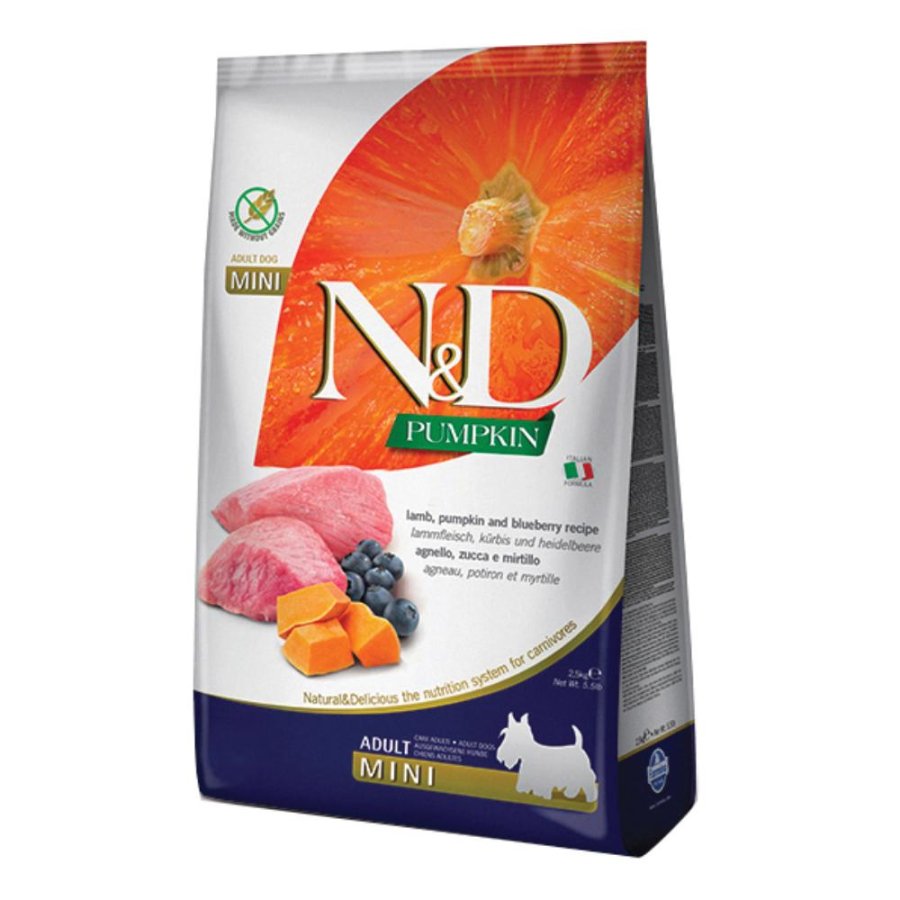 FARMINA N&D PUMPKIN CANE MINI ADULT AGNELLO ZUCCA MIRTILLO 800GR