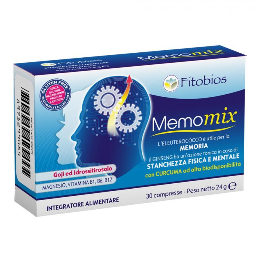 MemoMix 30 Compresse - Integratore Cerebrale per la Memoria e la Concentrazione