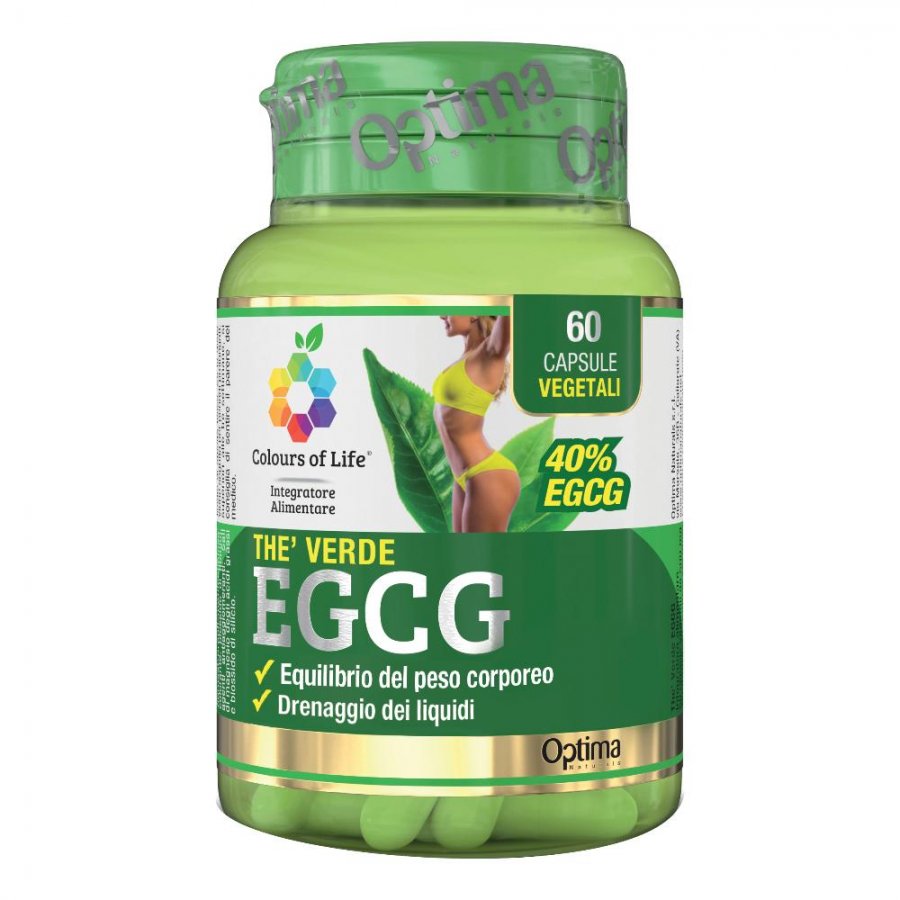 Colours Of Life - The Verde EGCG 60 Capsule Vegetali - Integratore per Equilibrio del Peso Corporeo e Drenaggio dei Liquid