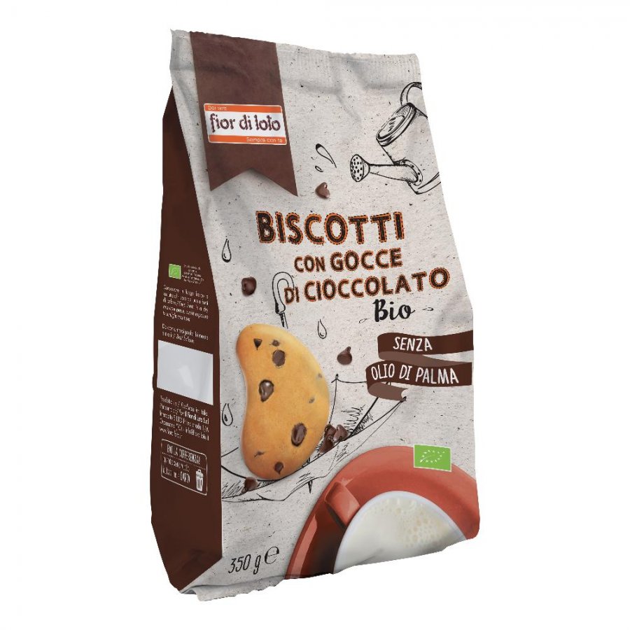 Biscotti con Gocce di Cioccolato Bio e Senza Olio di Palma 350g