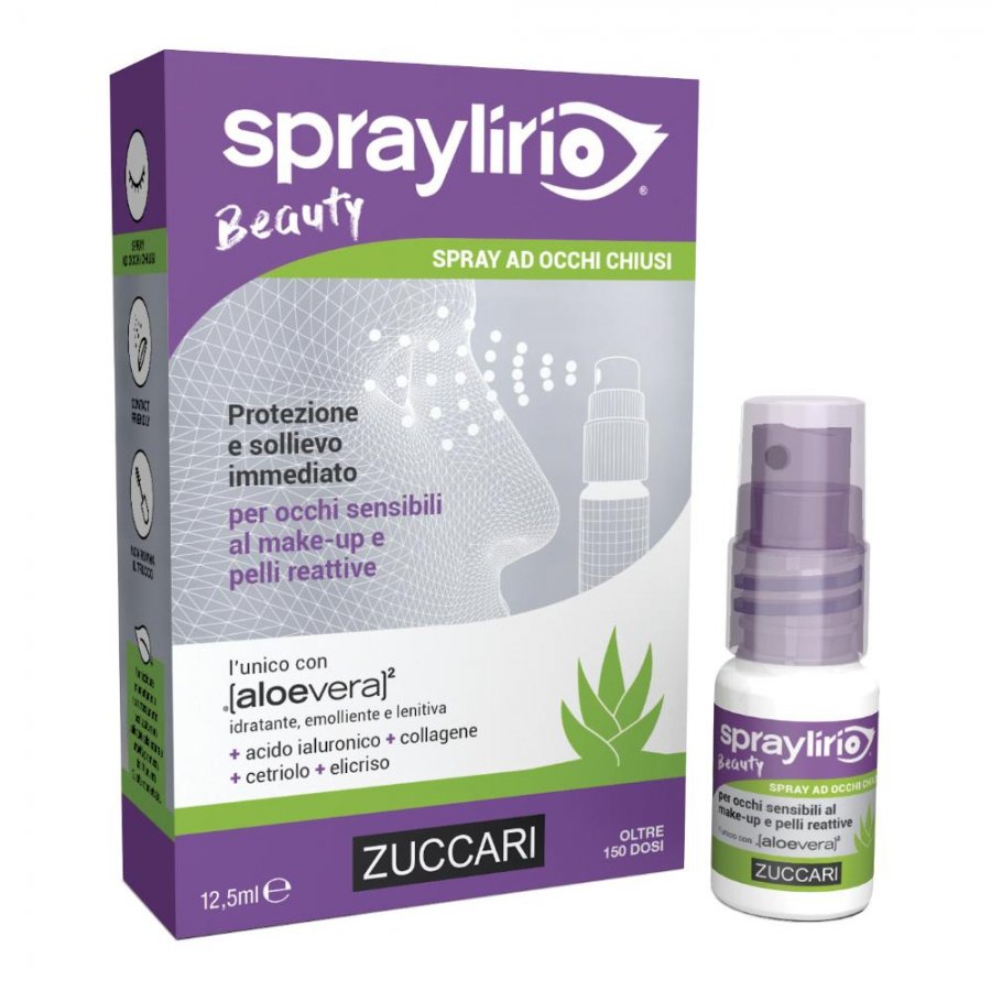 Zuccari - Spraylirio Beauty 12,5 ml per Occhi Sensibili - Idratazione Delicata per uno Sguardo Radiante