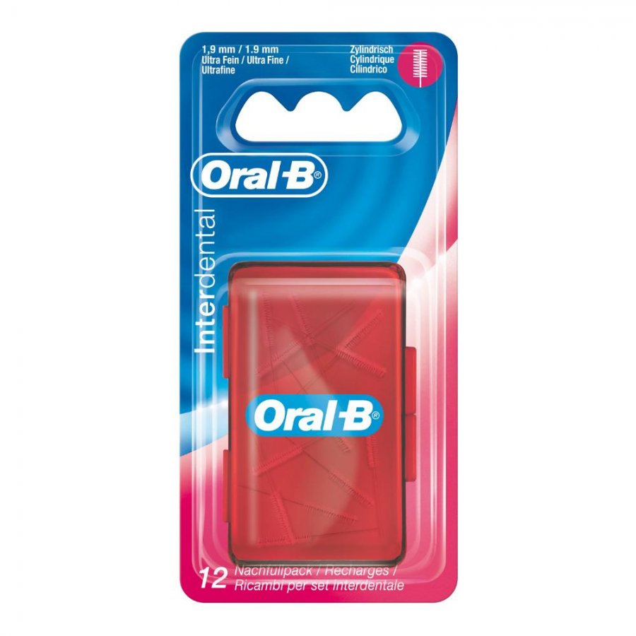Oral-B - Ricambi per set Interdentale UltraFine 1,9mm 12 Pezzi, Spazzolini Interdentali di Alta Qualità