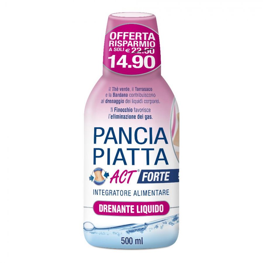 Pancia Piatta Act Forte - Integratore alimentare drenante liquido 500 ml