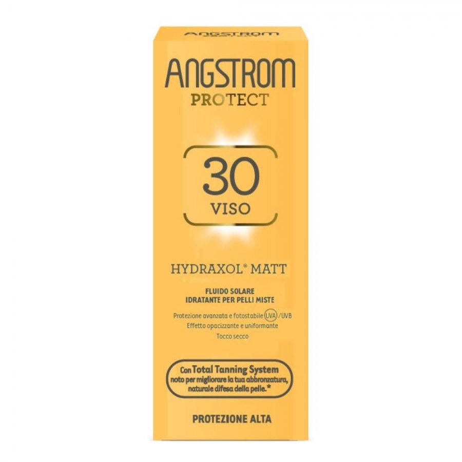 Angstrom Protect - Hydraxol Matt 30 Fluido Solare Idratante Pelli Miste 40 ml