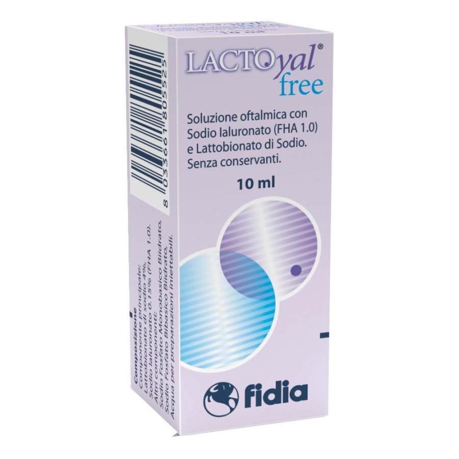Lactoyal Free 10ml - Sostituto Lacrimale per la Stabilizzazione del Film Lacrimale - Flacone da 10ml