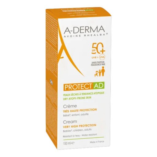 Crema Protettiva Solare SPF 50+ A-Aderma Protect AD 150ml - Protezione Avanzata per la Tua Pelle