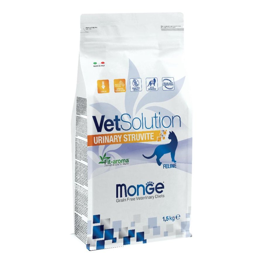 MONGE GATTO VETSOLUTION URINARY STRUVITE 1,5KG
