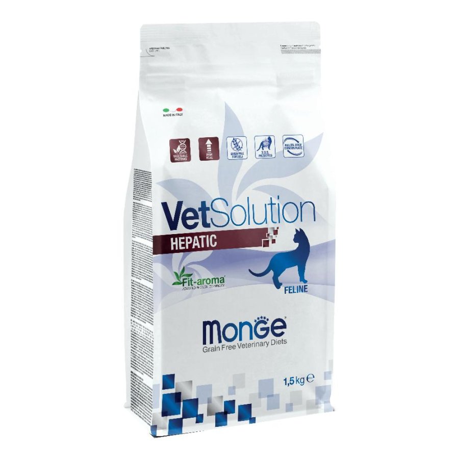 MONGE GATTO VETSOLUTION HEPATIC 1,5KG