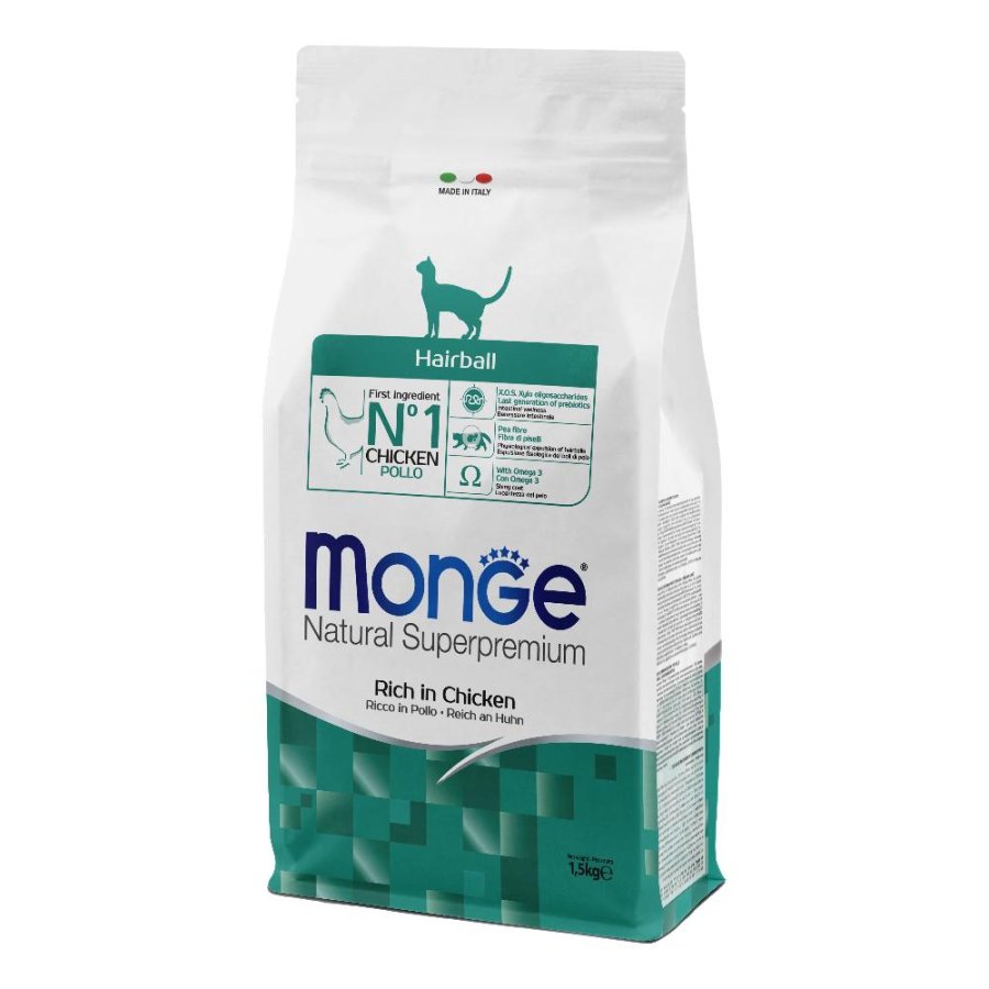 MONGE GATTO HAIRBALL POLLO 1,5KG