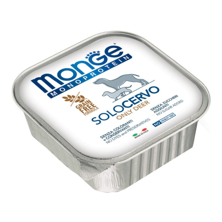 MONGE CANE MONOPROTEICO SOLO CERVO 150GR (vaschetta)