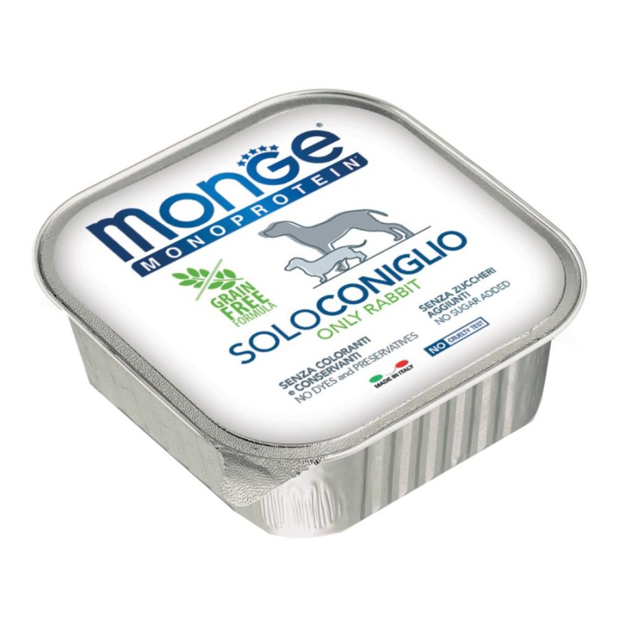 MONGE CANE MONOPROTEICO SOLO CONIGLIO 150GR (vaschetta)