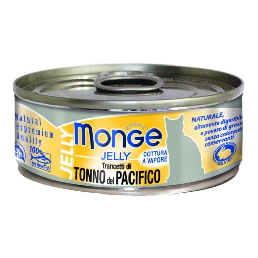 Monge Natural Tonno Pinne Gialle Con Salmone Cibo Umido Per Gatti Adulti 80g