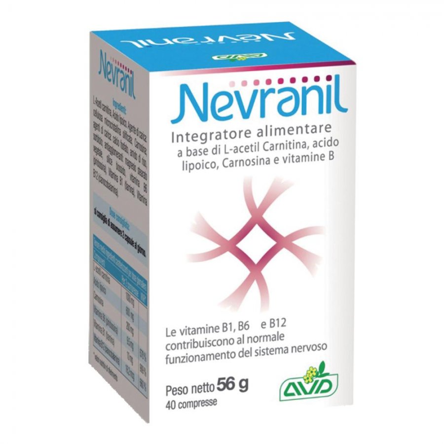 Nevranil Compresse - Integratore per il Sistema Nervoso - 40 Compresse