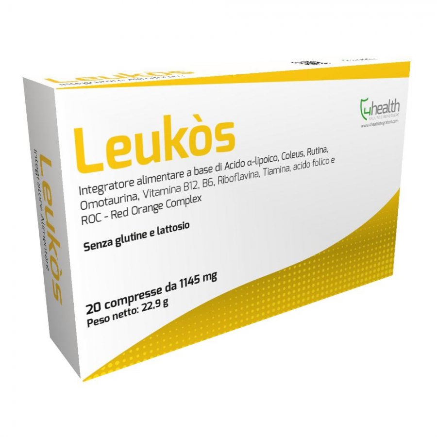 Leukos 4h Integratore Visivo - 20 Compresse - Acido Alfa Lipoico e Vitamine B
