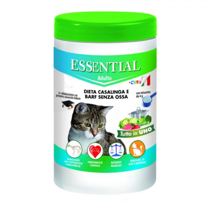 Essential Gatto Adulto 150g - Integratore per Dieta Casalinga e Barf - Nutrizione Felina - Senza Ossa