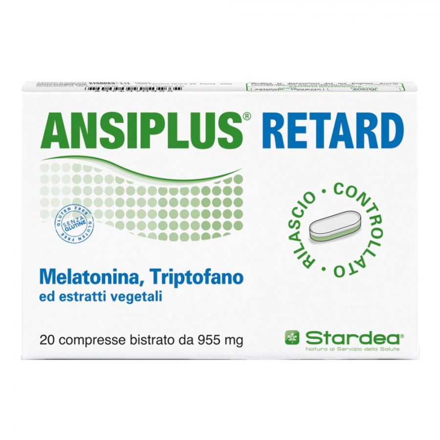 Ansiplus Retard - Integratore alimentare 20 Compresse Bistrato 955 mg