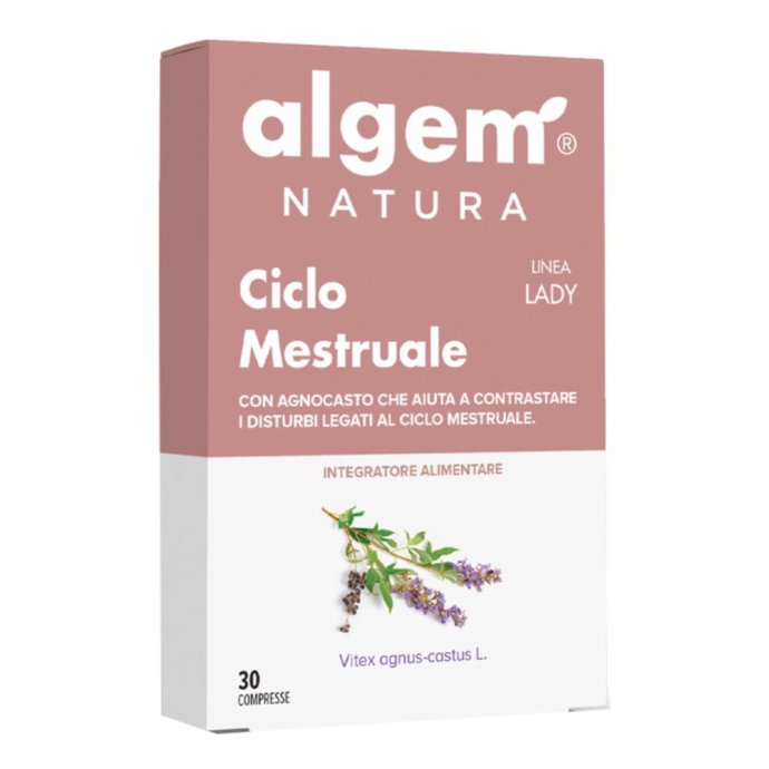 Lady Ciclo Mestruale Algem Natura 30 Compresse - Integratore per il Benessere Femminile durante il Ciclo e la Sindrome Premestruale