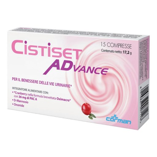 Cistiset Advance 15 Compresse - Integratore per il Benessere delle Vie Urinarie