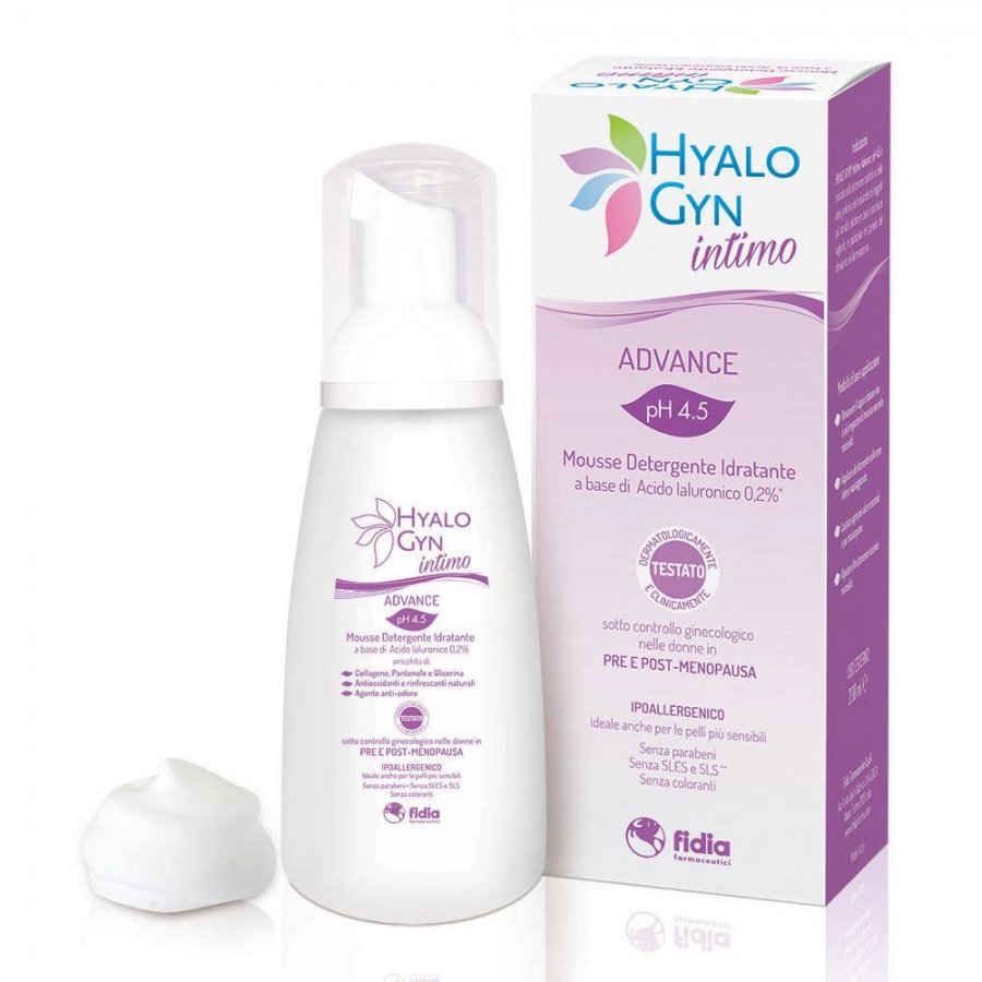 Hyalo Gyn Intimo - Advance Mousse Detergente Idratante 200ml - Igiene Femminile Avanzata