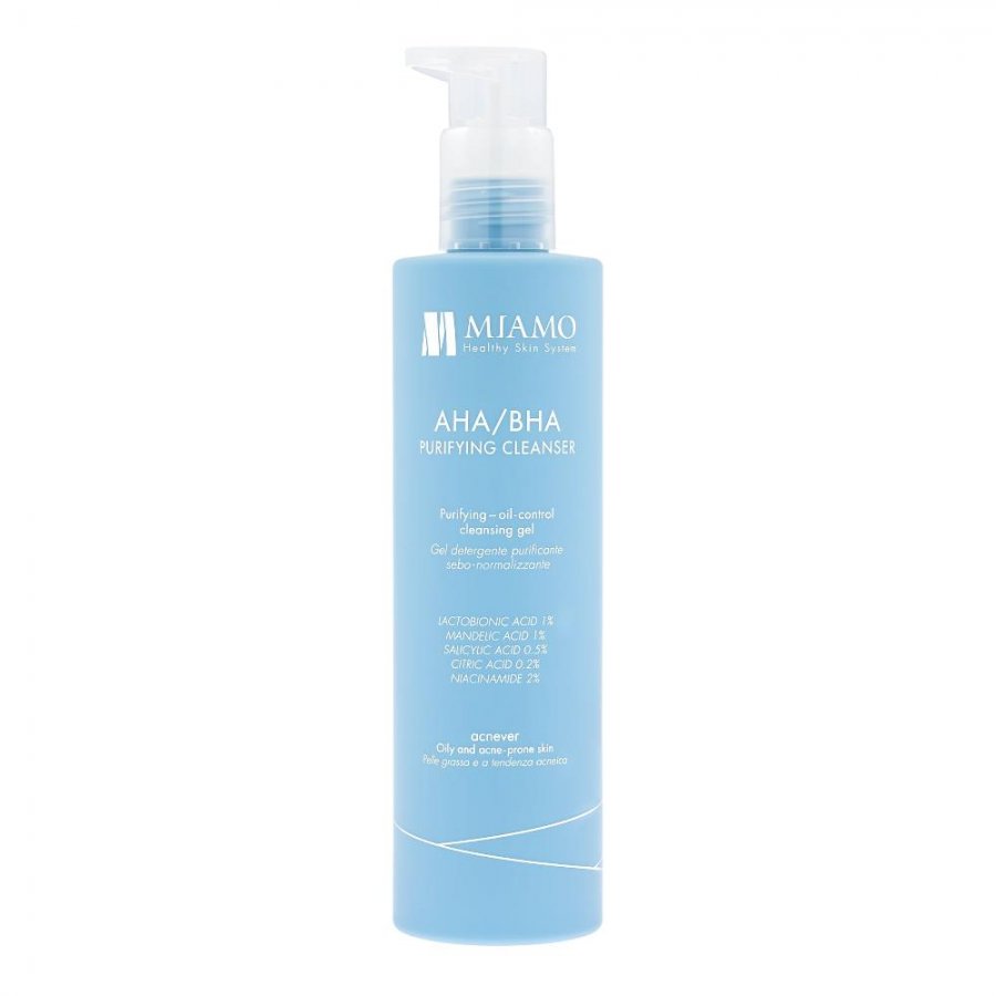 Miamo AHA/BHA Purifying Cleanser 250ml - Gel Detergente Purificante e Sebo-Normalizzante