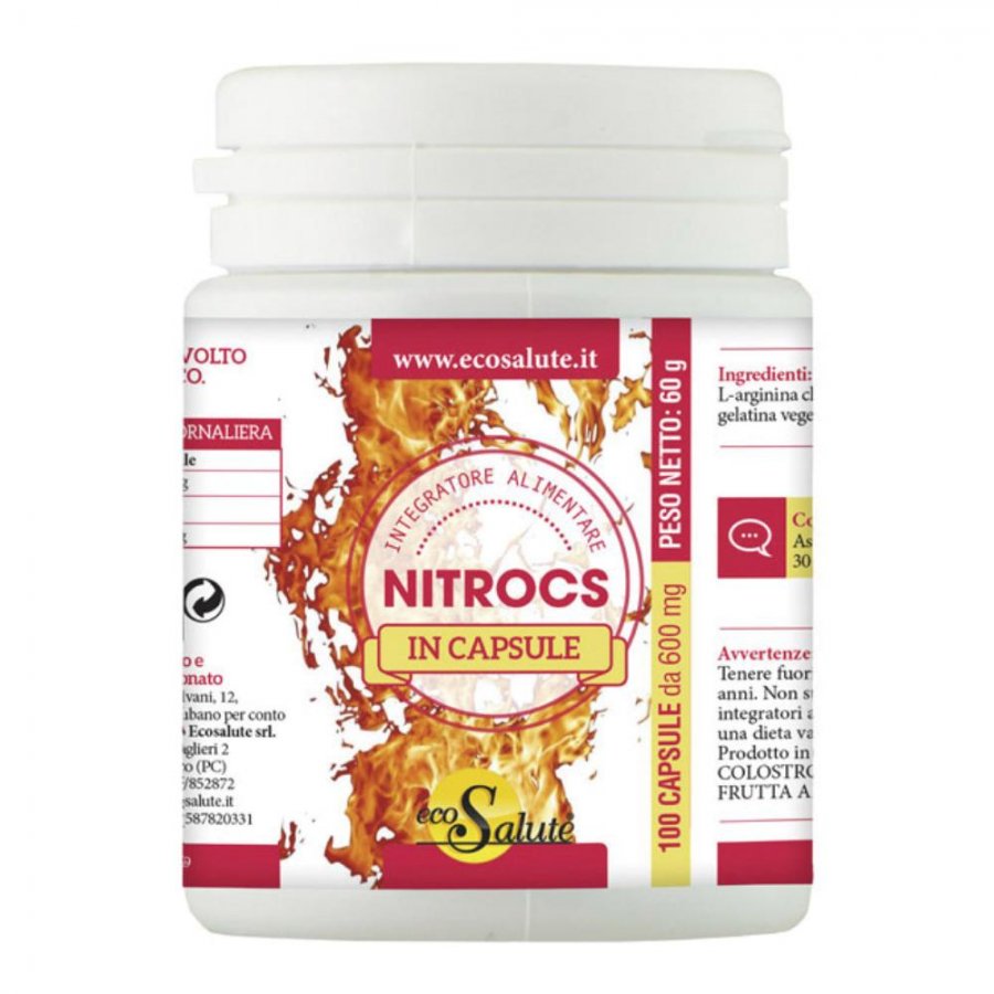 Nitrocs 100 Capsule - Integratore di L-Arginina per la Produzione di Ossido Nitrico