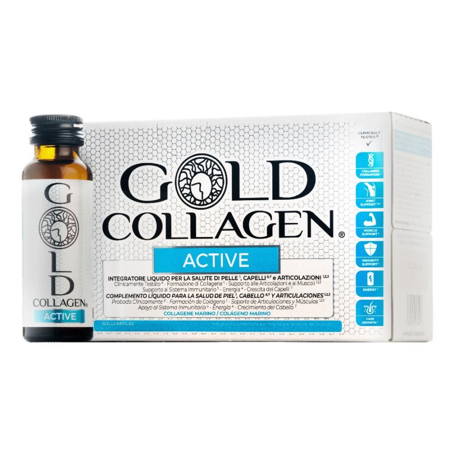 Minerva Research Labs - Gold Collagen Active 10 flaconcini Integratore Alimentare