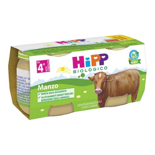 Hipp Bio Omog Manzo 2x80g