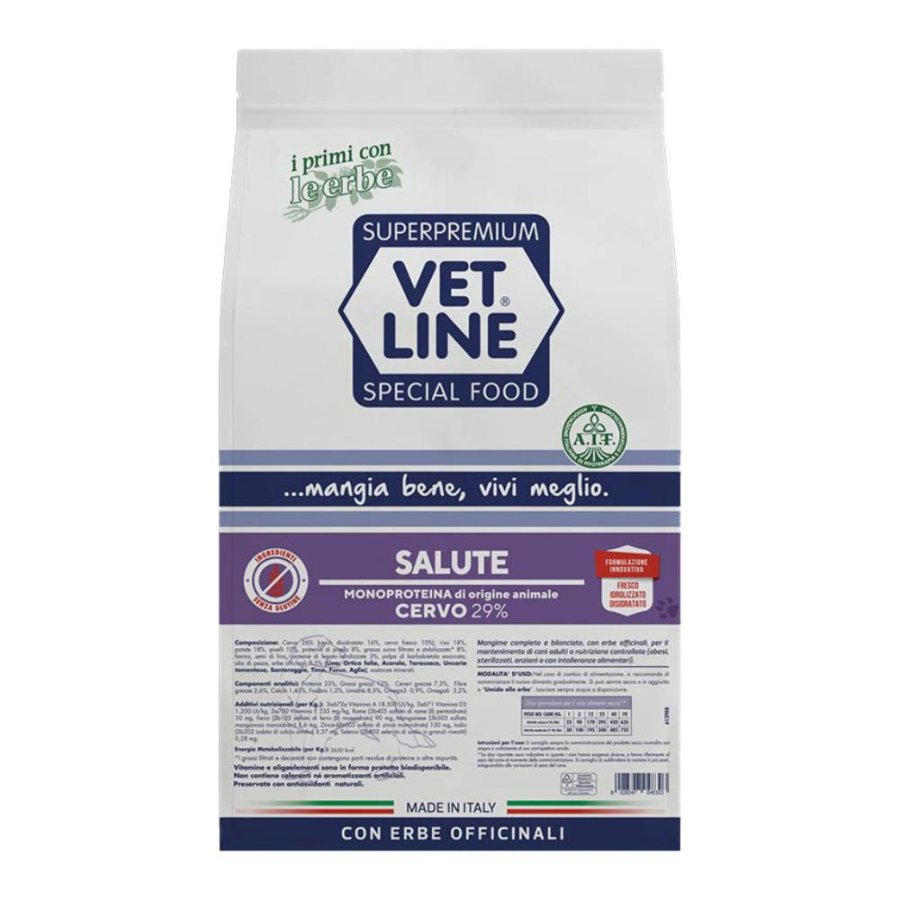 VETLINE SALUTE MONOPROT CERVO12,5KG