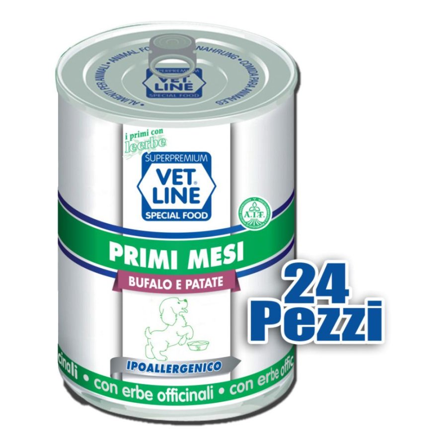 OLISTIKA VET LINE CANE PRIMI MESI BUFALO PATATE 400GR (lattina)