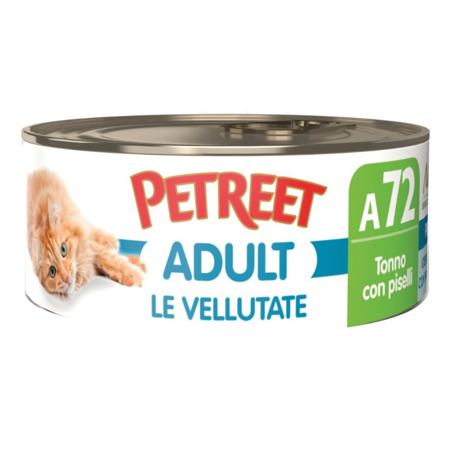 PETREET GATTO SPECIAL ADULT A72 VELLUTATE TONNO PISELLI 70GR (lattina)