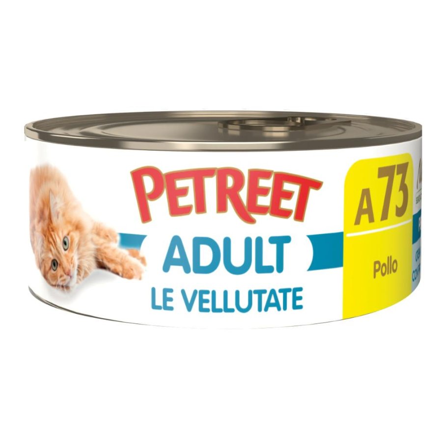 PETREET GATTO ADULT A73 VELLUTATE POLLO 70GR (lattina)