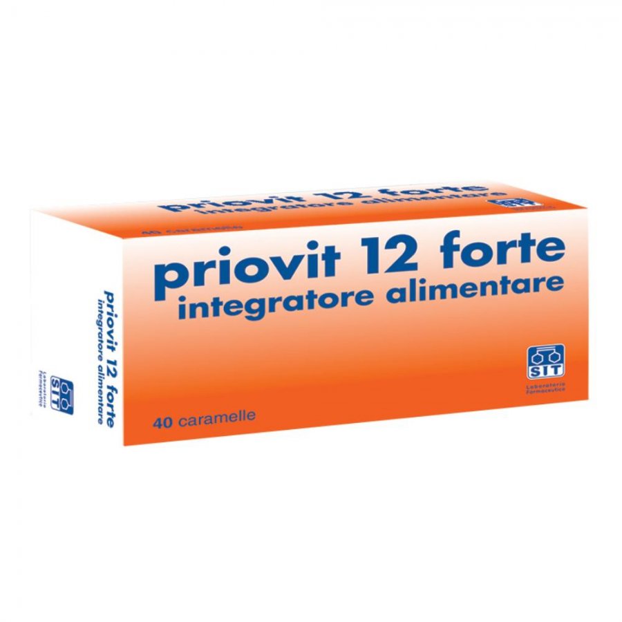 Priovit 12 Forte - 40 Caramelle, Integratore Multivitaminico con 12 Vitamine Essenziali