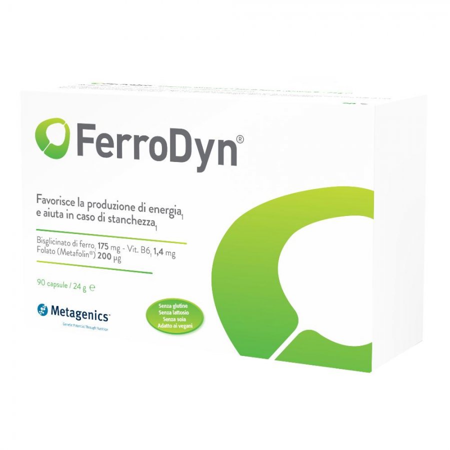 Ferrodyn - Integratore alimentare favorisce la produzione di energia 90 Capsule