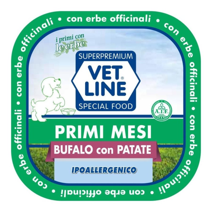 OLISTIKA VET LINE CANE PRIMI MESI BUFALO PATATE 150GR (vaschetta)