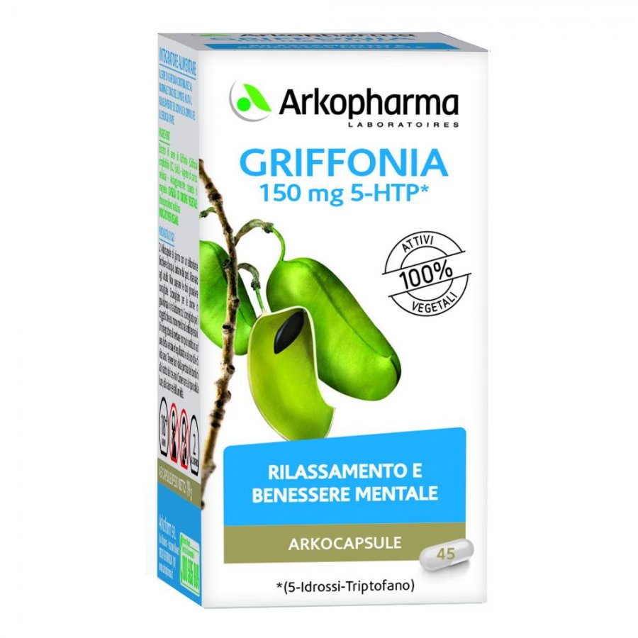 Arkopharma Griffonia 45 Capsule - Integratore Alimentare con Estratto di Seme di Griffonia