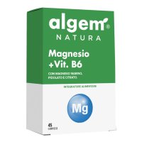 Algem Natura Magnesio Marino & Vitamina B6 Integratore Alimentare 45 Compresse - Supporto per Stanchezza e Funzione Muscolare Algem Natura Magnesio Marino & Vitamina B6 Integratore Alimentare 45 Compresse - Supporto per Stanchezza e Funzione Muscolare