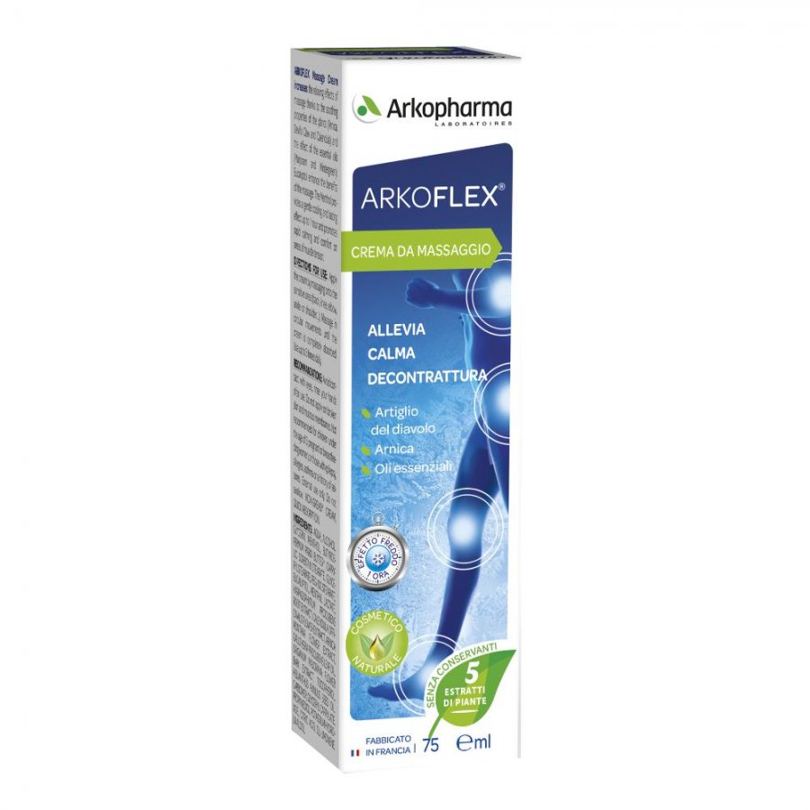 Arkoflex Crema da Massaggio Effetto Freddo 75ml - Crema lenitiva per tensioni muscolari