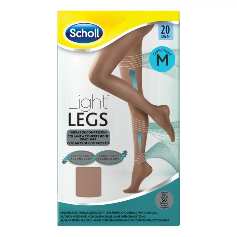 Dr. Scholl Light Legs Collant 20 Denari Nude Taglia M - Collant a Compressione Graduata per Gambe Leggere e Toniche